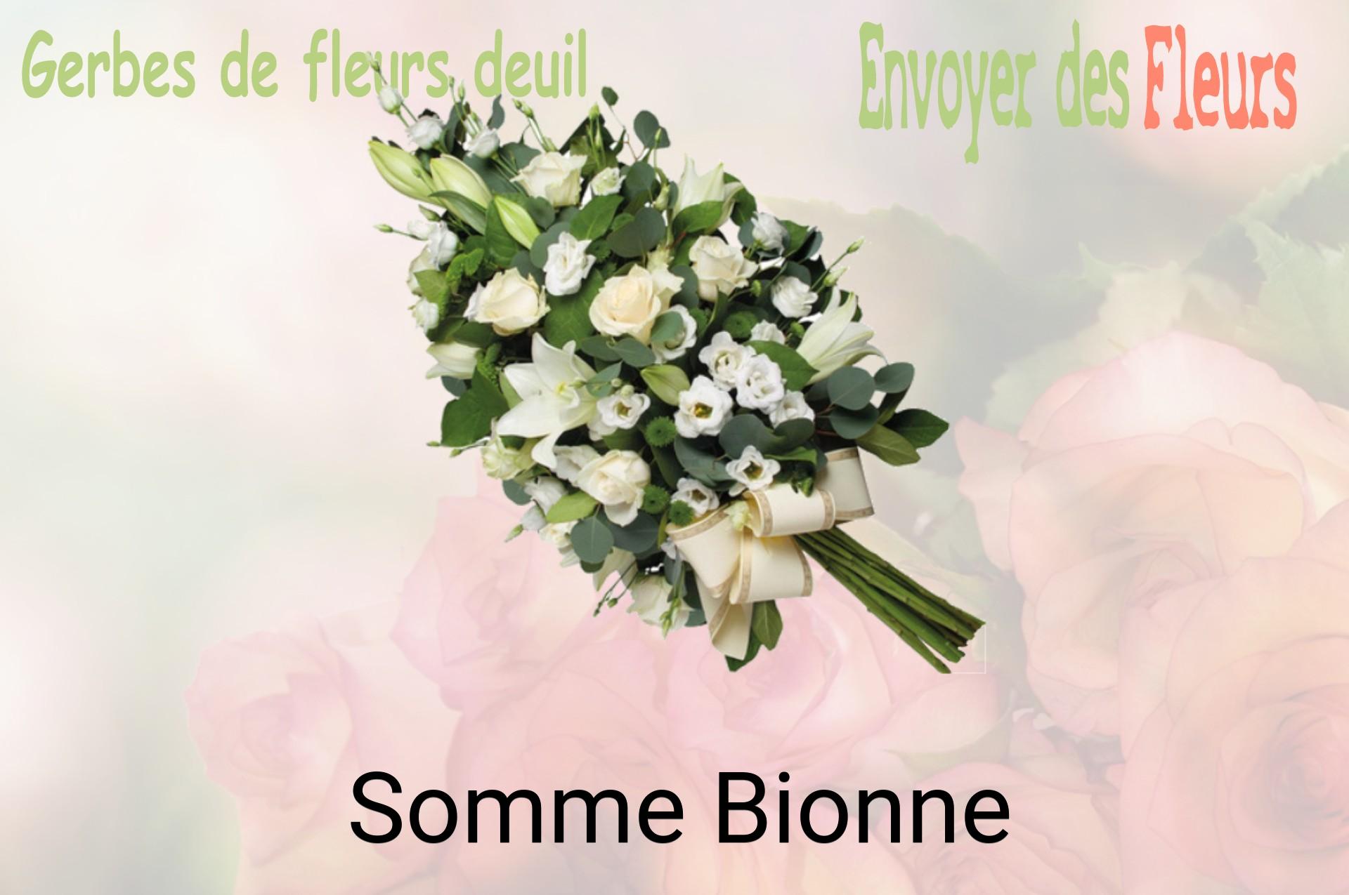 Gerbe de fleurs de deuil livrée à Somme-Bionne